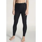 CALIDA Leggings "True Confidence", Damen, Gr. XXS (32/34), N-Gr, schwarz (ws schwarz), Feinripp, Obermaterial: 70% Wolle, 30% Seide, unifarben, normal lang, Hosen Leggings, wärmend, elastisch, Feinripp-Qualität, atmungsaktiv, weich