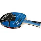 Butterfly Tischtennisschläger Timo Boll Sapphire | ITTF zertifizierter Addoy Belag für Wettkampf mit 1,7mm Schwamm | für ambitionierte Hobbyspieler, schwarz/blau