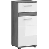 xonox.home Standschrank Blake Hochglanz Weiß 35 cm