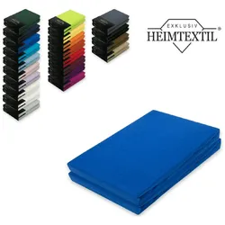 EXKLUSIV HEIMTEXTIL Marke Topper Jersey Spannbettlaken Doppelpack 200x220 cm Royalblau