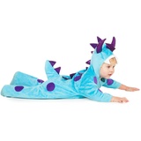 Blaues und Lila Dinosaurier Monster Onesie Kostüm für Kinder/Kleinkinder/Babys