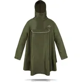 normani Regenponcho Regenponcho Kauai mit Ärmeln und Brusttasche - Wasserdichter Outdoorponcho mit Reflektor schwarz XXL/3XL