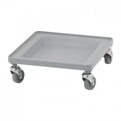 Cambro Camdolly Fahrgestell mit Rollen für Camracks. Äußerst langlebiges Plastik, das weder