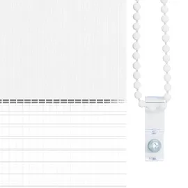 vidaXL Zebrarollo Weiß 70x100 cm Stoffbreite 65,9 cm Polyester