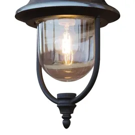 Konstsmide LED Außenwandleuchte Aluminium/Edelstahl/Glas 49 cm inkl. Leuchtmittel Schwarz/Silber