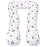 Amilian Stillkissen 330 cm Patchwork Sterne Rosa