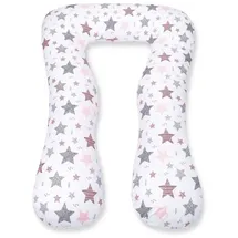 Amilian Stillkissen 330 cm Patchwork Sterne Rosa