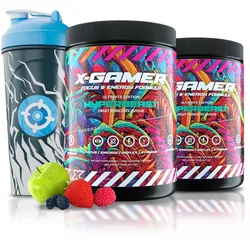 X-Gamer 2 x 600g X-Tubz Hyperbeast - 60 Tagesportionen + Shaker