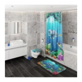 Sanilo Duschvorhang Delphin Korallen 180 x 200 cm blau