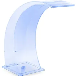 Uniprodo Schwalldusche - 35 cm - LED-Beleuchtung - Blau / Weiß
