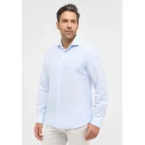 Eterna MODERN FIT Linen Shirt in pastellblau unifarben, pastellblau, 44