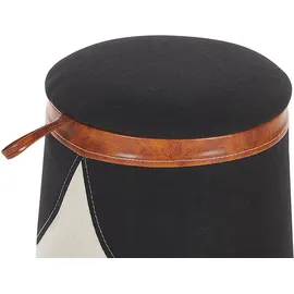 Beliani Kinderhocker mit Stauraum APACHE Kunstleinen Beige