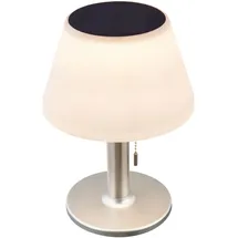 GLOBO 33548 - LED-Solarleuchte LED/3,7V IP44 - Mattes Chrom/Weiß/Schwarz