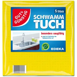 Gut&Günstig Schwammtücher Naturfaser, 5 St.