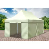 Faltpavillon Faltzelt Pavillon 3x6 Beige Gartenzelt Klappzelt Wasserdicht