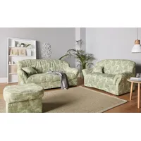 DOMO collection Polstergarnitur Bahia zeitlos & elegantes Sofa, bequem, (Set), Microfaser, natur grün