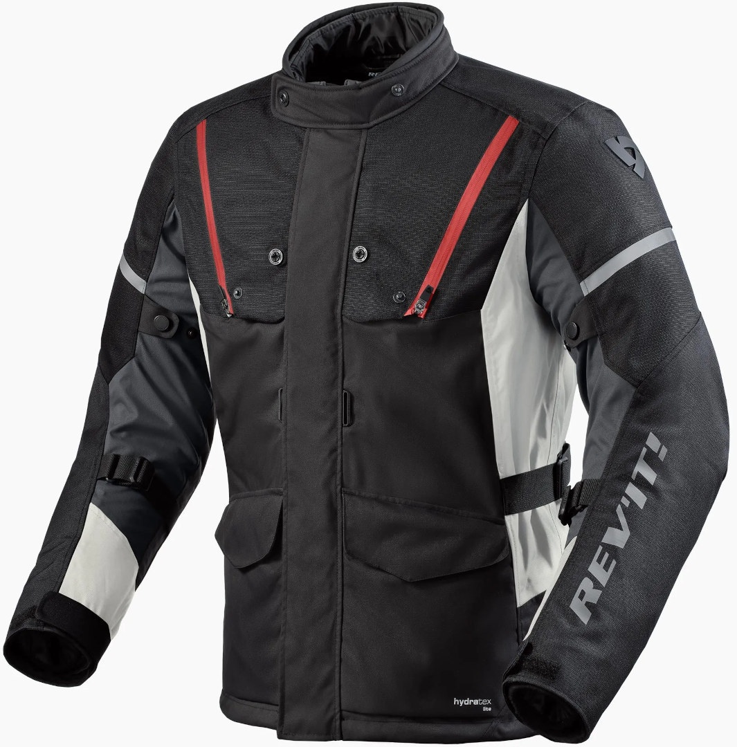 Revit Horizon 3 H2O Motorfiets textiel jas, zwart-rood, S Voorman