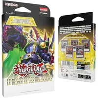 Yu-Gi-Oh! 3 Booster-Packs Das Desaster der Dimensionen – Spielkartenspiel – 28 Karten, davon 1 exklusive Chip-Karte – ab 6 Jahren – französische Ausgabe