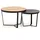 FineBuy Couchtisch Rund Braun Akazie 2er Set