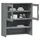 vidaXL Highboard-Oberteil MOLDE Grau 90x35x100 cm Massivholz Kiefer