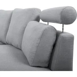 Beliani Sofa 7-Sitzer ROTUNDE Stoff Hellgrau