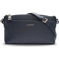 Lazarotti Bologna Leather Umhängetasche Leder 24 cm navy