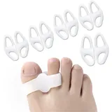 WANGCL 10 Stück Hallux Valgus Korrektur, Zehenstrecker mit 2 Schlaufen für Damen und Herren Relief Bunionette Schwielen