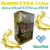 ELAION ELMAR E.V.O.O. Natives Olivenöl EXTRA 3 Liter aus KRETA - Neue Ernte