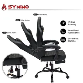 luxuskollektion Symino Gaming-Stuhl Schwarz PC