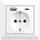 2USB Schuko-Steckdose 2USB 1-fach Weiß