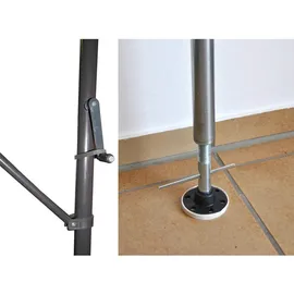 Angerer Klemmmarkise Exklusiv 150 cm grau/weiß