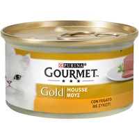 Purina Gourmet Gold Feuchtigkeitsmousse mit Legierung, 24 Dosen à 85 g, 24 x 85 g