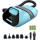 TOPUMP SUP Pumpe Elektrisch Akku TPS300, 7800 mAh 20 PSI Hochdruck Luftpumpe, 110 V AC/12 V DC Schnellladung, Auto-Off für Aufblasbare Stand Up Paddle Boards, Boote, Kajak, Kitesurf...