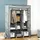 Homcom Kleiderschrank 125 x 162,5 x 43 cm Hellgrau