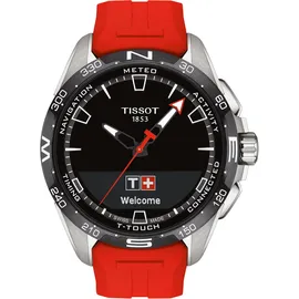 TISSOT T-Touch Connect Solar 47,5 mm Silikonarmband Rot T121.420.47.051.01
