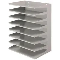 Proregal Aktenregal Metall 50x38x25 cm Grau mit 8 Fächern