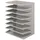 Proregal Aktenregal Metall 50x38x25 cm Grau mit 8 Fächern