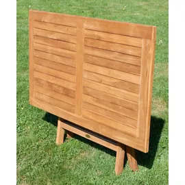 ALEOS. ECHT TEAK Klapptisch 140 x 80 x 77 cm Braun