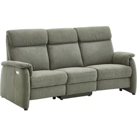 Home Affaire 3-Sitzer Turin Sofa mit elektrischer Relaxfunktion, Breite 226 cm, inkl. Tisch, USB & Steckdose, Federkern & pflegeleichtem Bezug grün