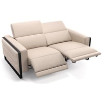 Sofanella 2-Sitzer Leder Deltona, Relaxsofa, Designsofa, Designer Couch, Italienisches Sofa, 2er Sofa beige