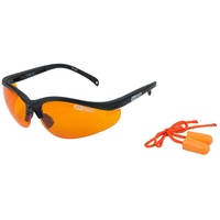 KS Tools 310.0161 Schutzbrille-orange, mit Ohrstöpsel