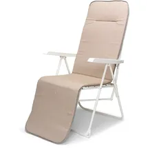 barths Chiemsee Relaxliege 195 x 65 x 22 cm Beige/Weiß