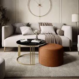 lookway LORI Hochglanz Gold Metall 70 x 49 cm