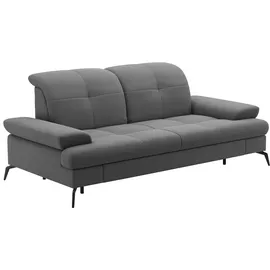 sit&more 2,5-Sitzer SIT & MORE "Amica, inkl. Sitztiefenverstellung und Armteilverstellung", grau, B:202cm H:90cm T:122cm, 90% Polyester, 10% Polyamid, Sofas, wahlweise mit Kopfteilverstellung und Bettfunktion