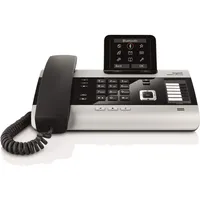 Gigaset DX800A Schnurgebundenes All-In-One DECT-Telefon mit großem Farbdisplay, ISDN-Anschluss für 6 Geräte, VoIP-Funktion, Bluetooth, 1000 Kontakte, brillante Audioqualität, titanium