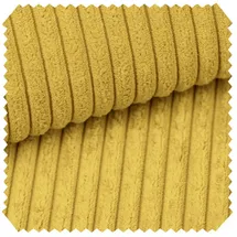 novely novely® PORTO - Polsterstoff in Breitcord-Optik - Ultraweicher Möbelstoff - Pflegeleichte Meterware 1 lfm | Farbe: 43 Sonnengelb