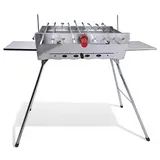 Grillpeter Mangal Edelstahl 2 mm Schaschlickgrill Set + 9 Spieße