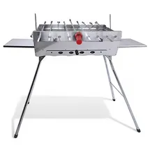 Grillpeter Mangal Edelstahl 2 mm Schaschlickgrill Set + 9 Spieße