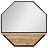 Homcom Wandspiegel mit Holzrahmen schwarz 61L x 8,4B x 61H cm