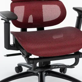 Trisens Bürostuhl in moderner Mesh-Optik mit Fußstütze ergonomischer Drehstuhl mit Nacken und Lordosenstütze - Gamingstuhl mit atmungsaktiver Netzrückenlehne und Wippfunktion